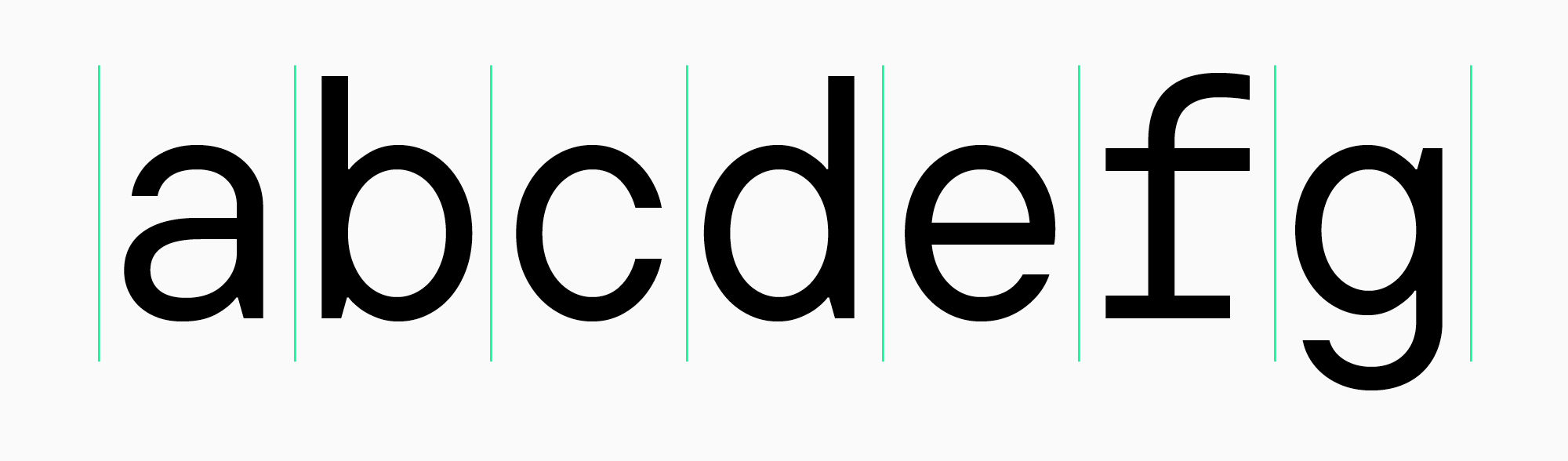 الخطوط أحادية المسافة في التصميم والبرمجة