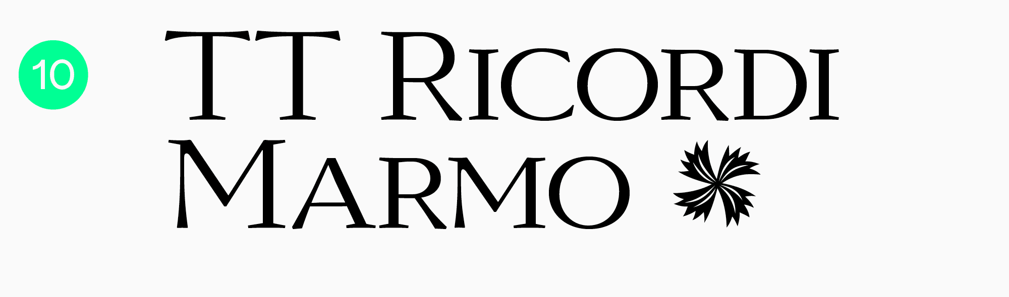 headline text font TT&nbsp;Ricordi Marmo