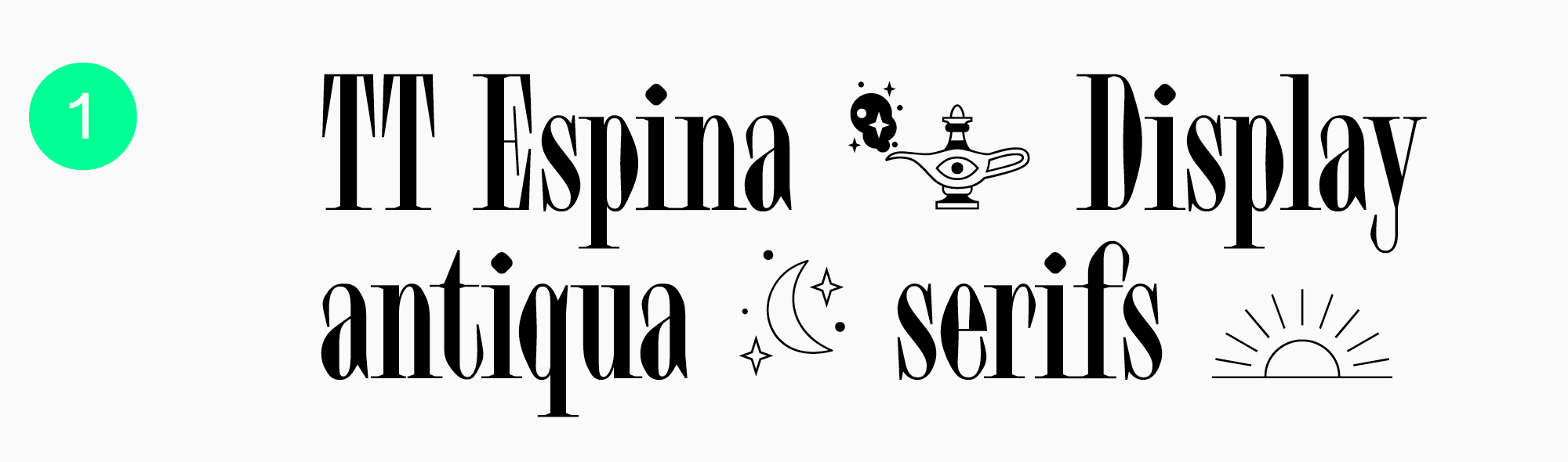 headline text font TT&nbsp;Espina 