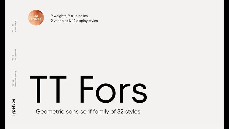 Creation TT Fors font family (eng sub)
