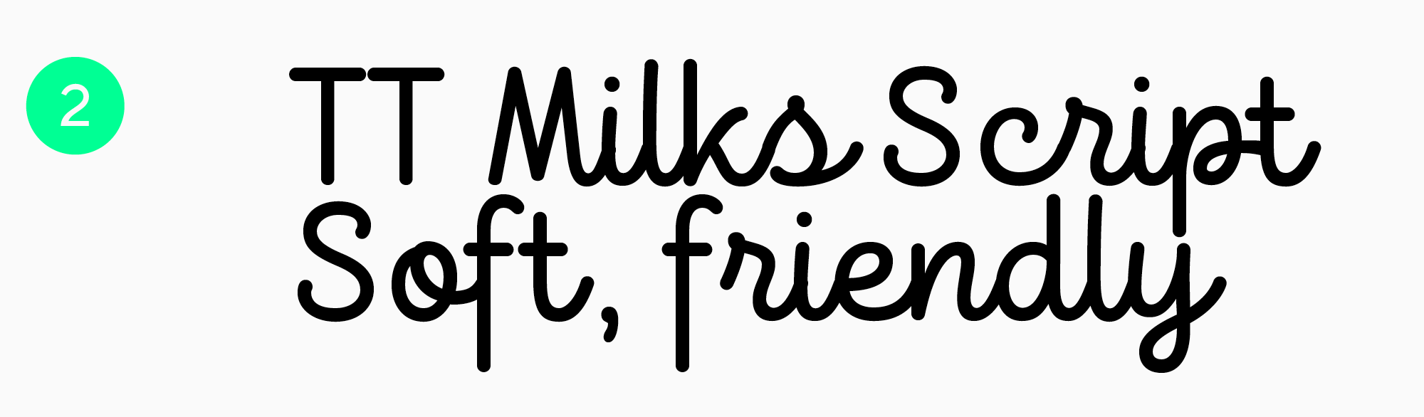 handwritten gaming font TT Milks Script