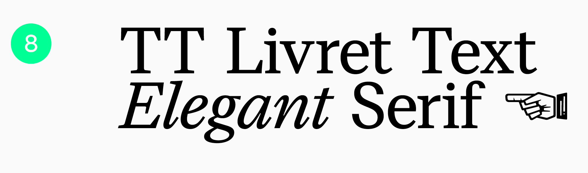 best font to read TT Livret