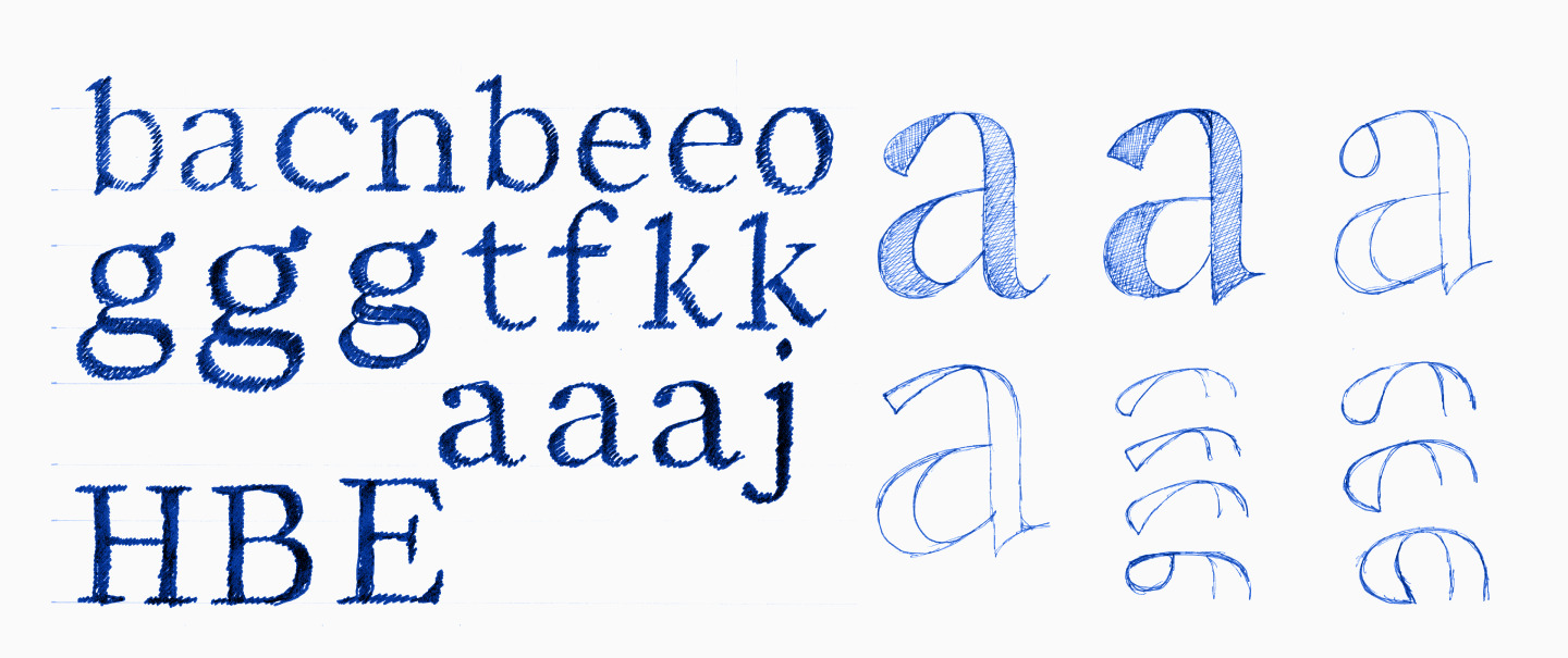 Creation of a modern serif TT Livret