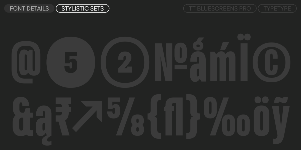 TT Bluescreens Pro TypeType TT Bluescreens Pro TypeType