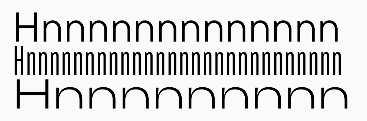 كثافة الحروف