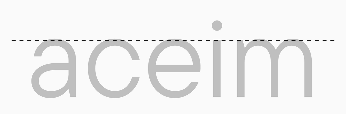 ارتفاع الحرف x