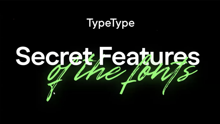 TypeType Webinar: Secret Features of Fonts