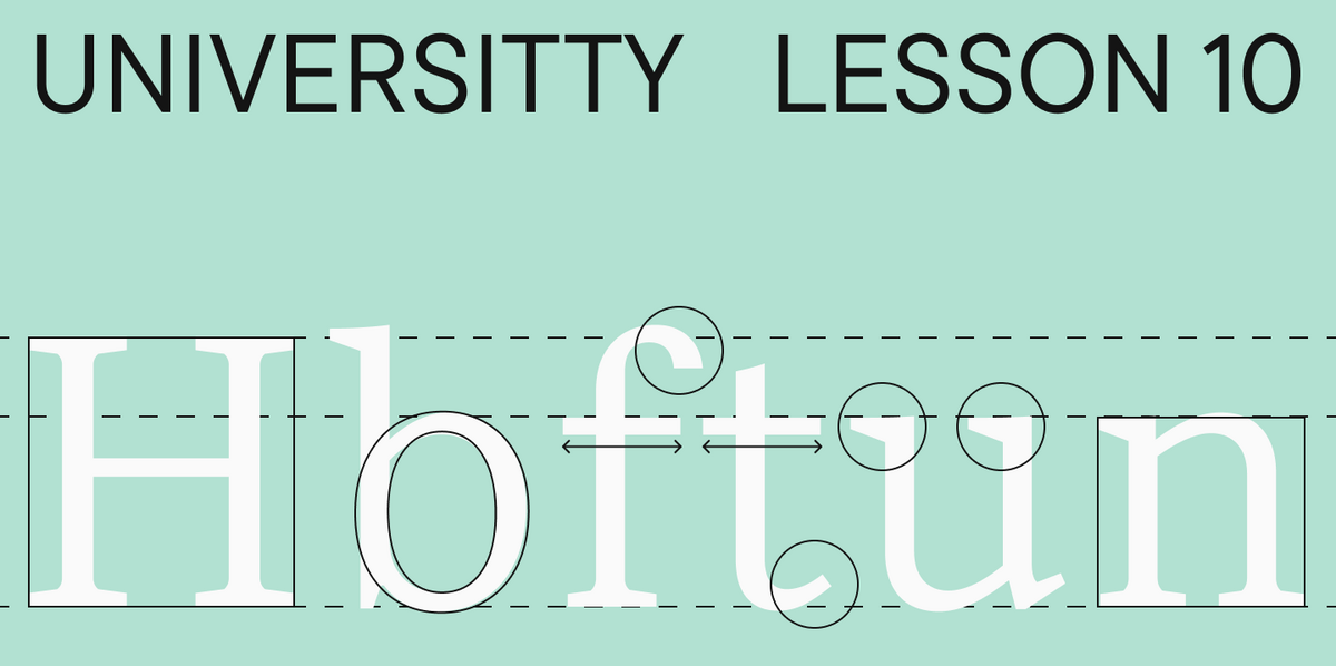 UniversiTTy: Lektion 10. Gestaltung grundlegender Kleinbuchstaben