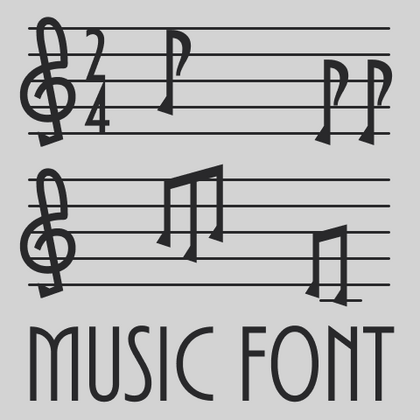 Schriftart Musik