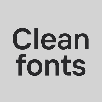 Saubere Schriftarten