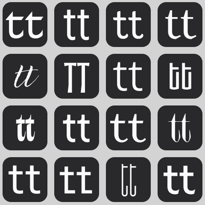 Schriftarten katalog