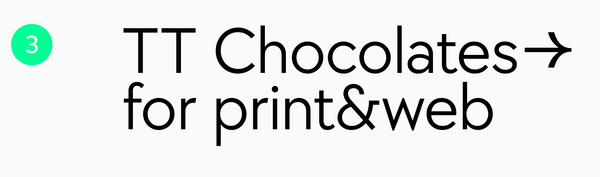 best font for reading on screen TT Chocolates