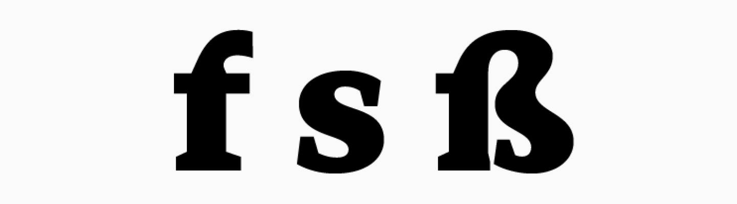 Ligatures in fonts: Creating eszetts