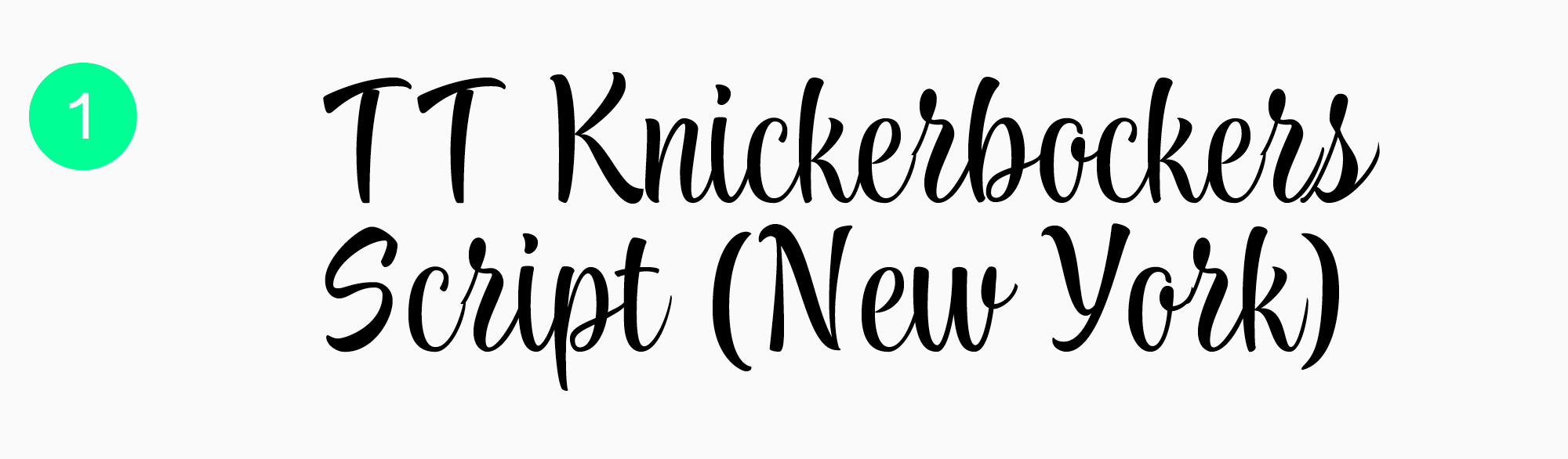 handwritten gaming font TT Knickerbockers Script