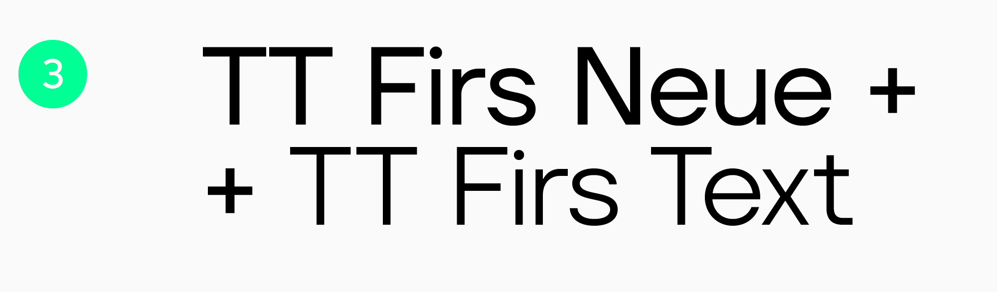 best packagin fonts - TT Firs Neue + TT Firs Text