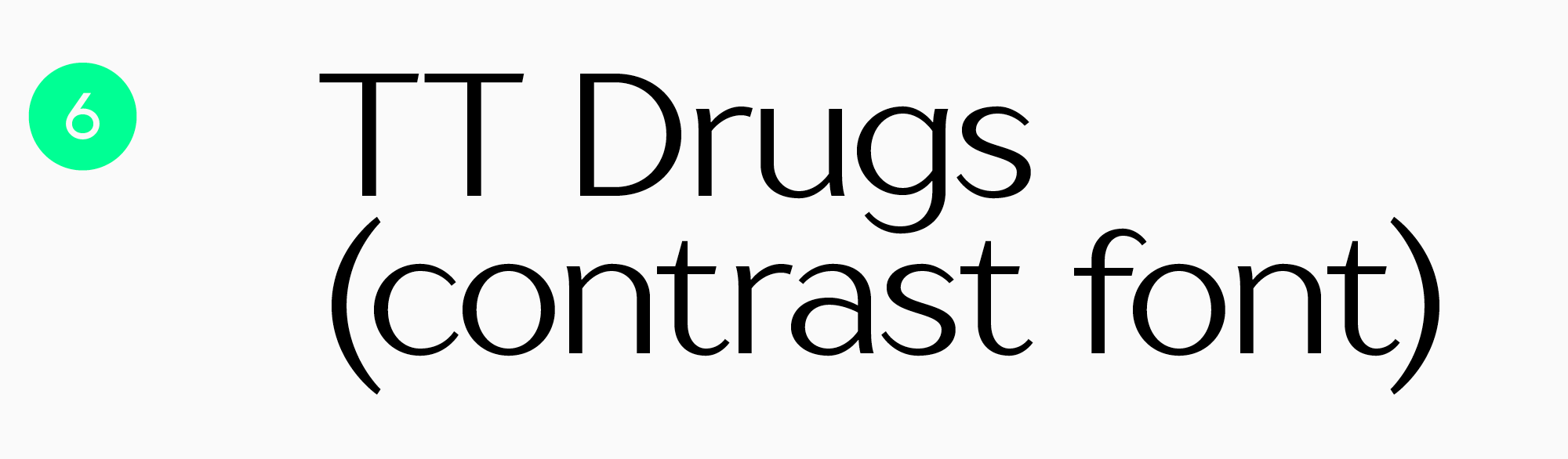 best packagin fonts TT Drugs