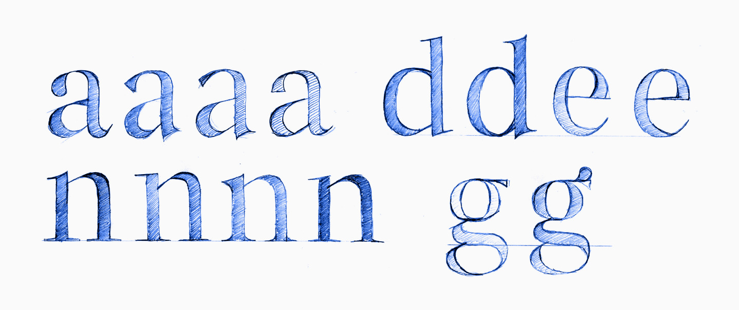 Creation of a modern serif TT Livret