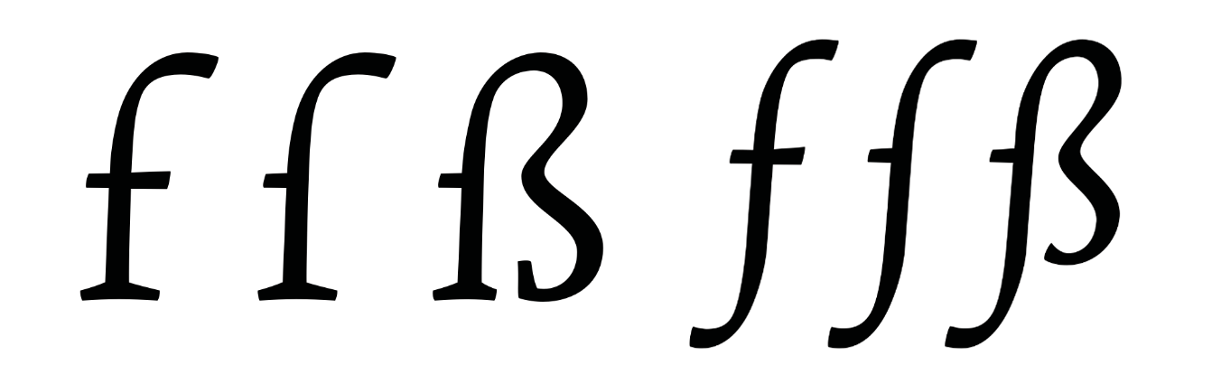 Ligatures in fonts: Creating eszetts