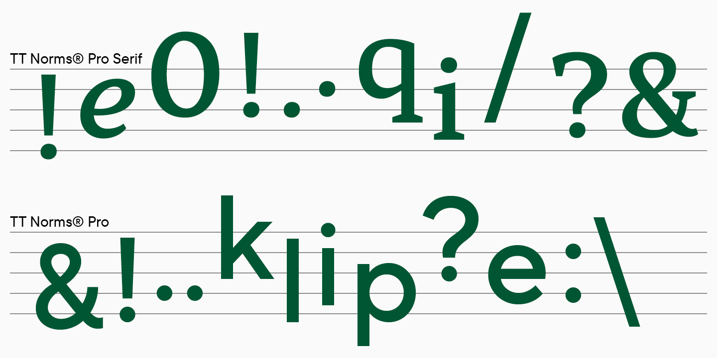 Complementándose entre sí: combinaciones tipográficas con TT Norms® Pro y TT Norms® Pro Serif