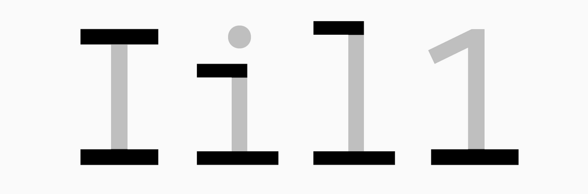 Monospaced serifs