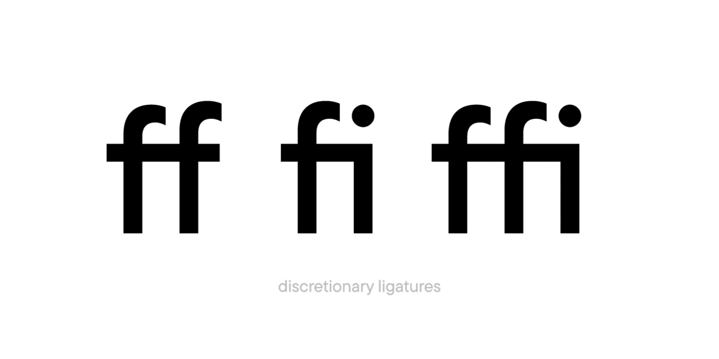 Turning off ligatures in TT Norms&reg; Pro
