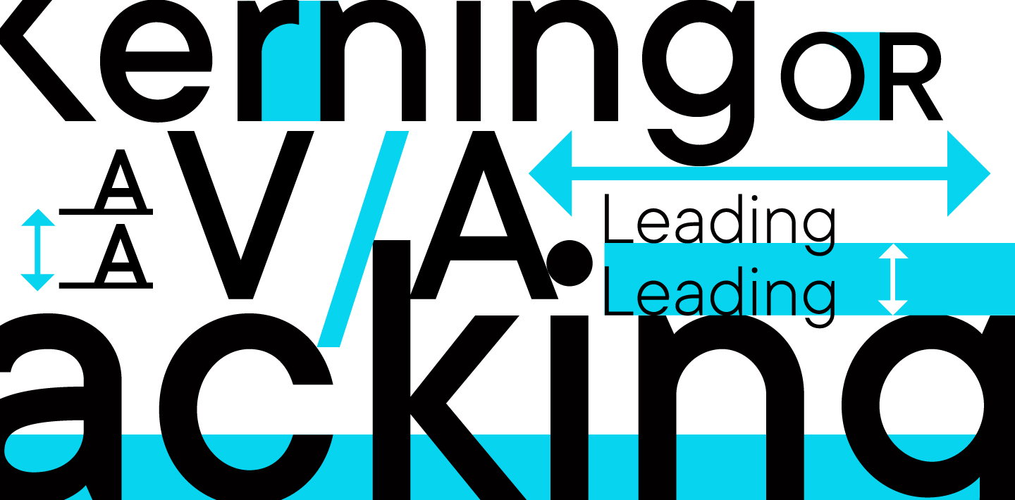 Tracking, spacing, kerning and leading: Main differences