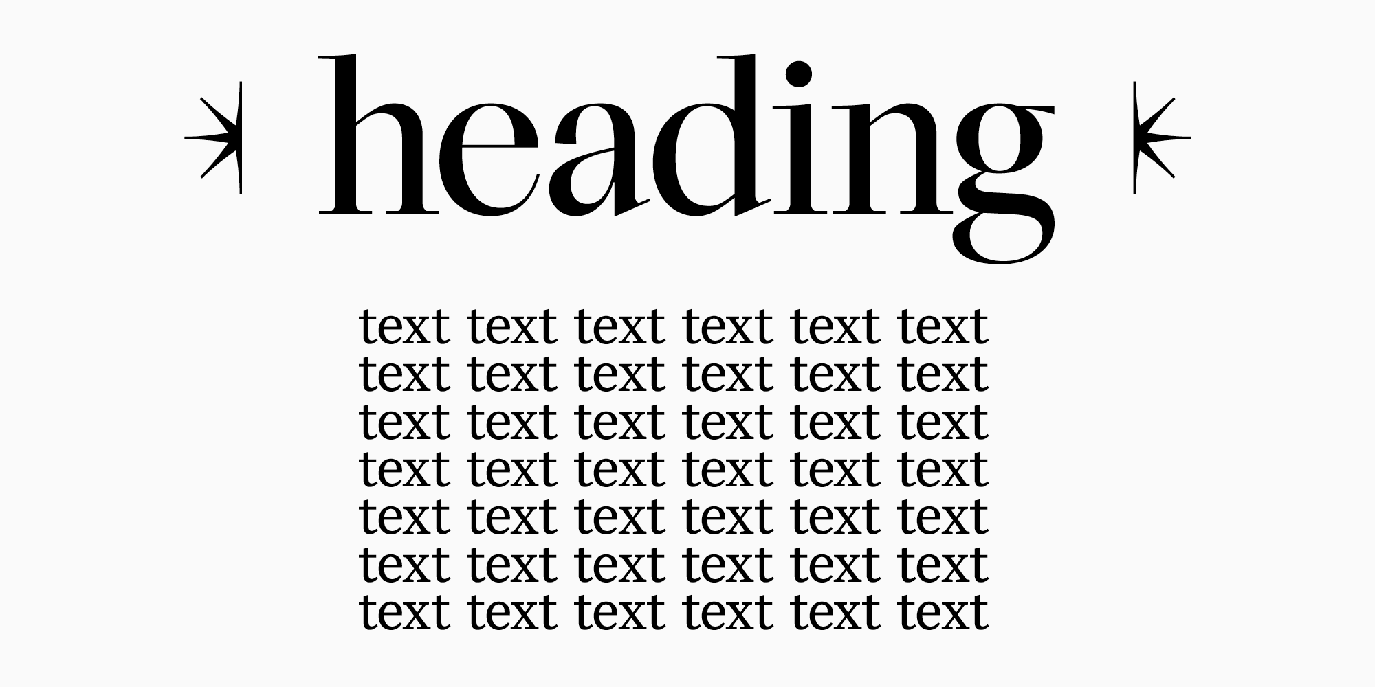 Headline fonts