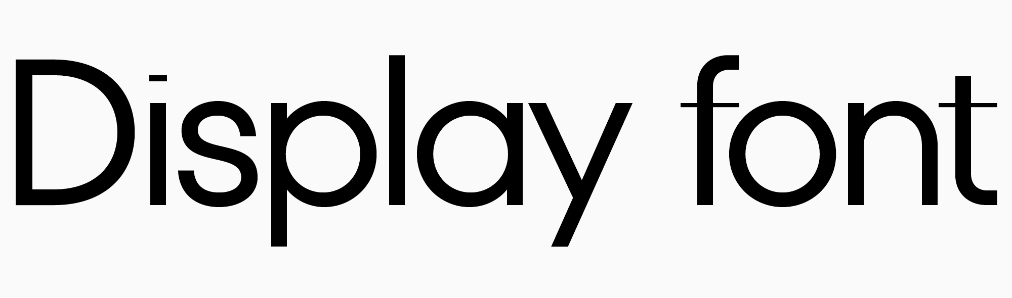 Headline fonts
