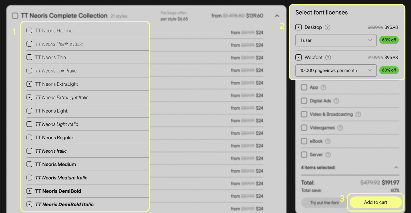 How to&nbsp;purchase fonts online