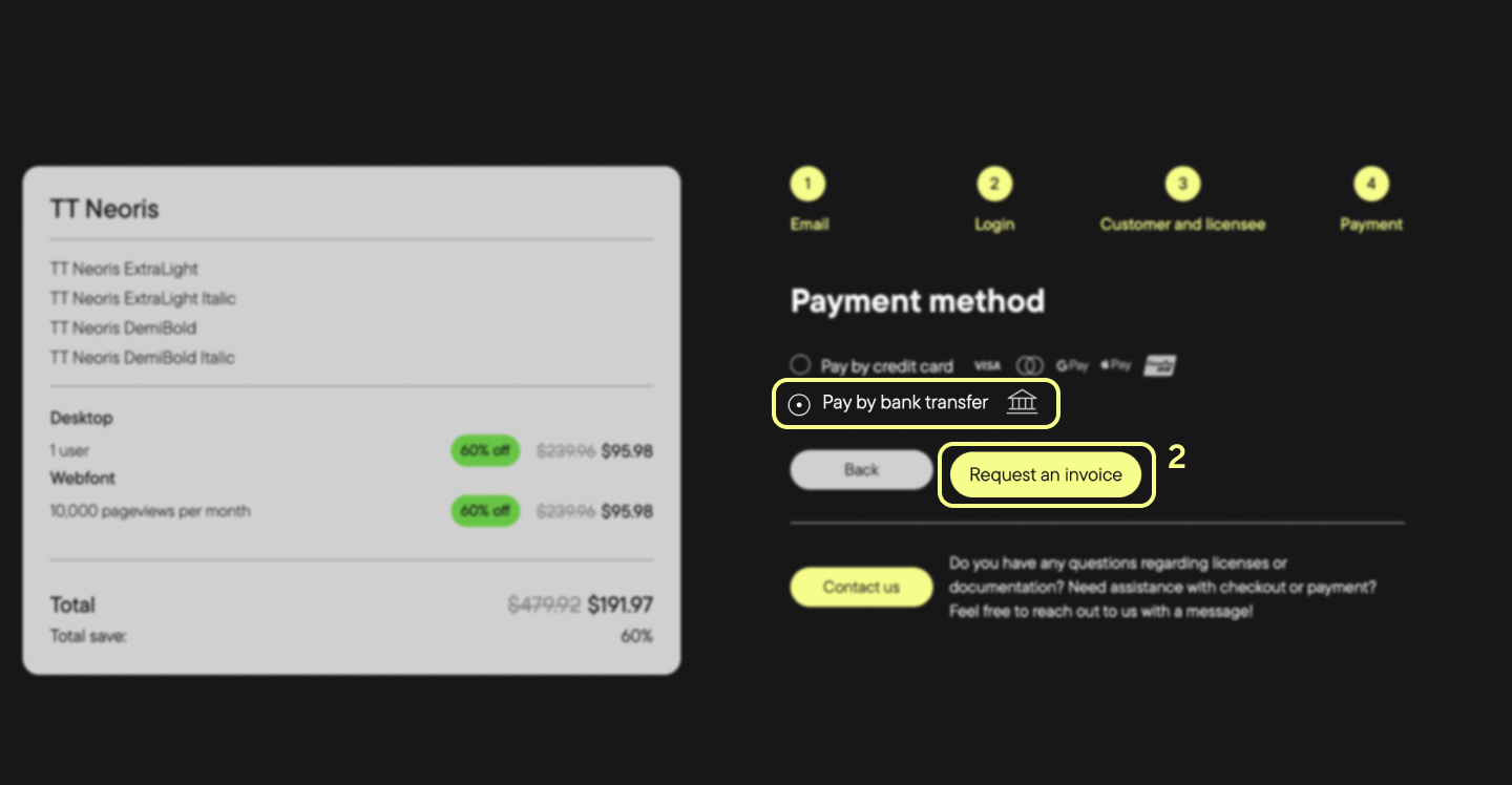 Electronic payment for legal entities