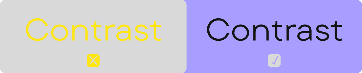 Choose the Right Color and Contrast