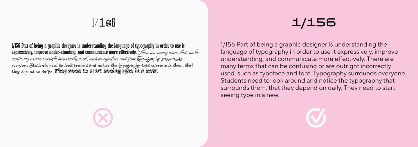 2. Visual Consistency and Readability