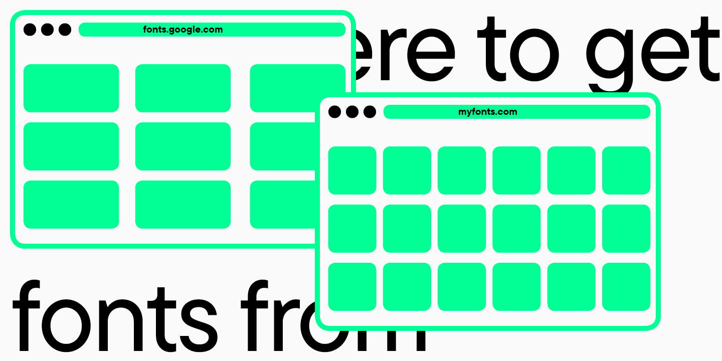 Overview of&nbsp;popular fonts. Where to&nbsp;get fonts from (free, commercial)?