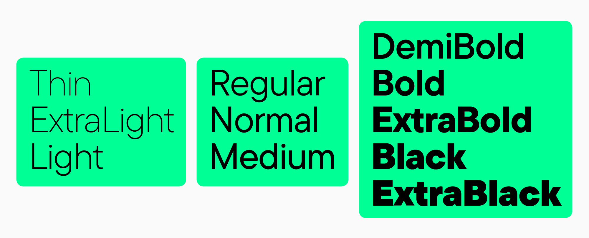 Font styles