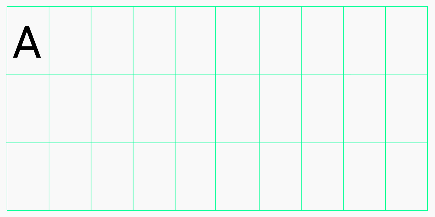 Drawing the character set