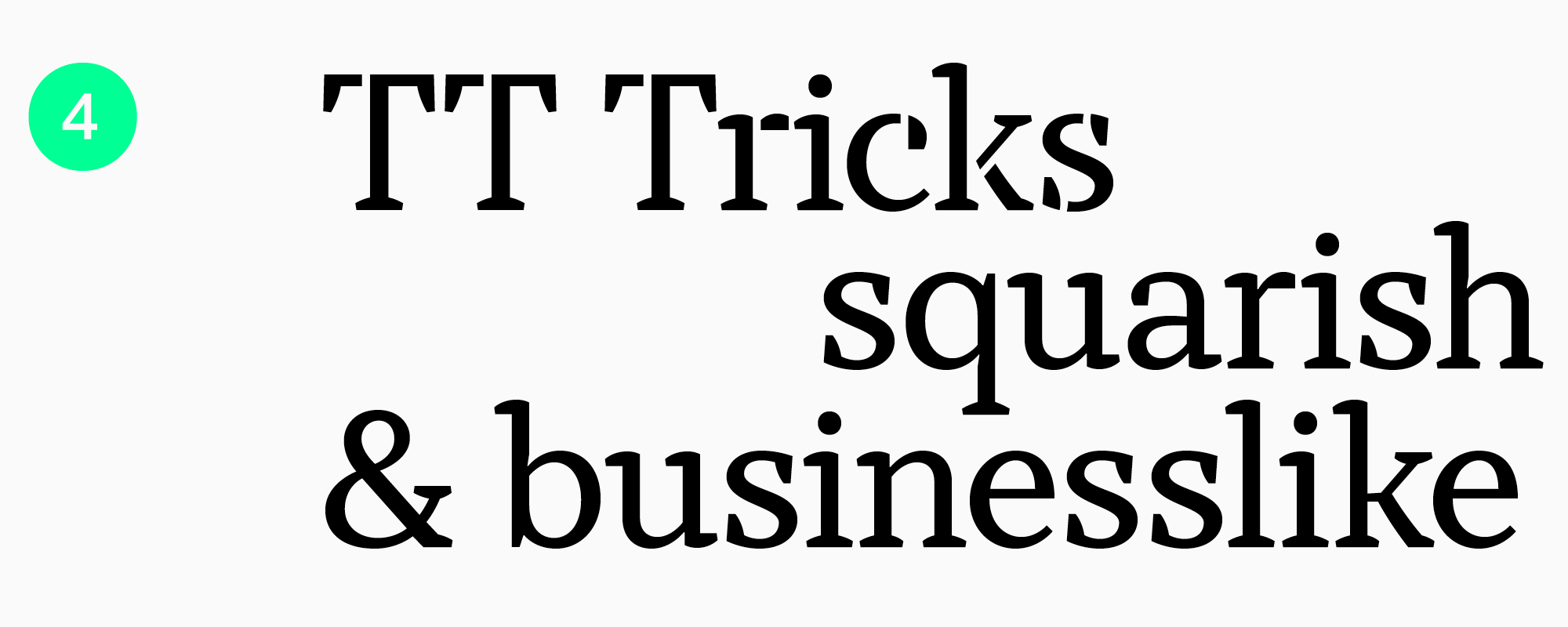 Transitional serifs