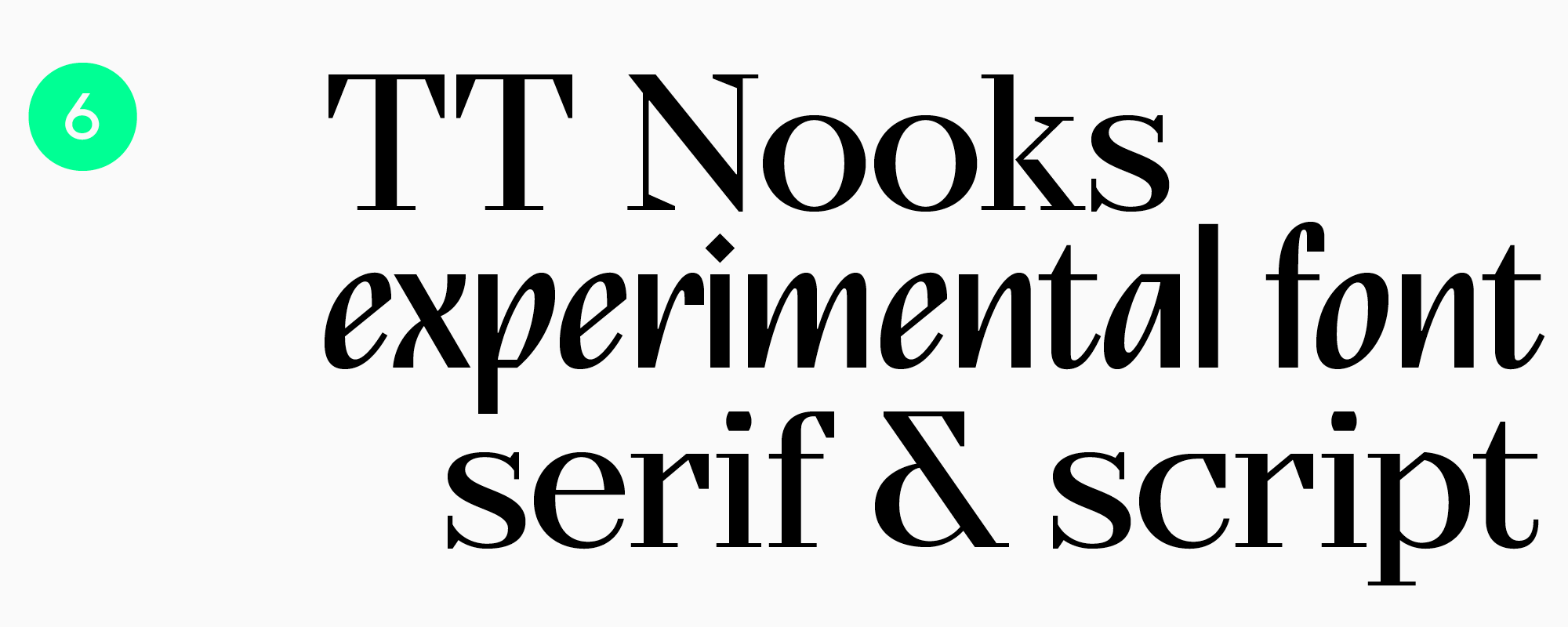 Modern serifs