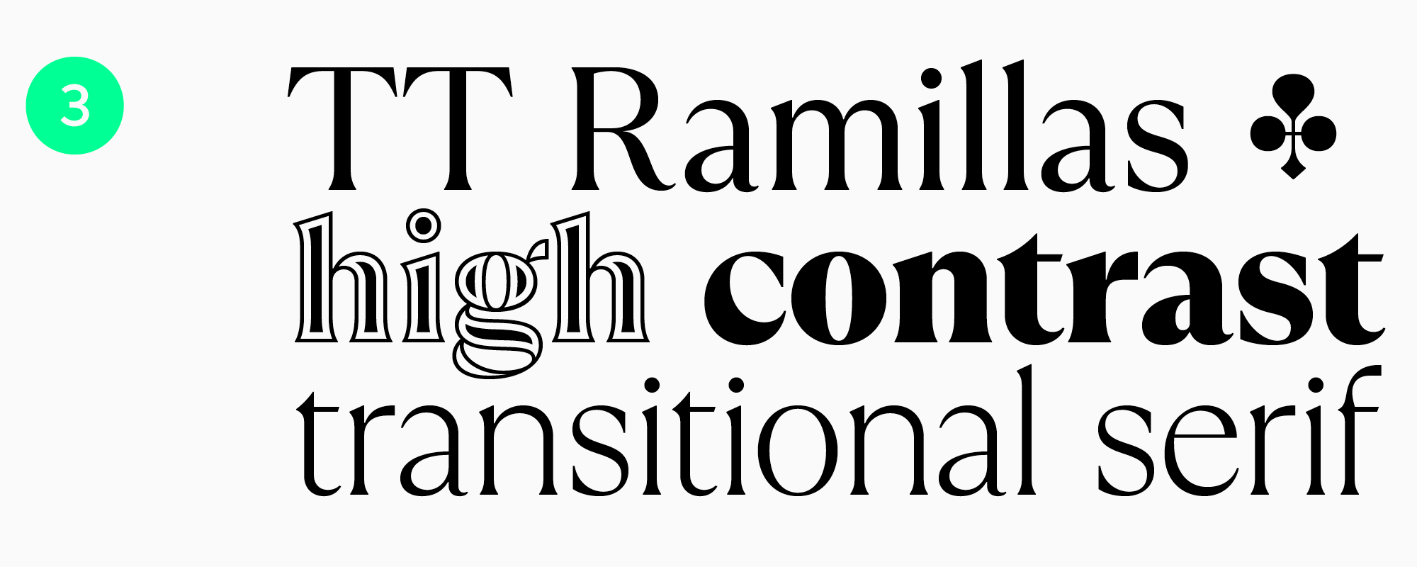 Transitional serifs