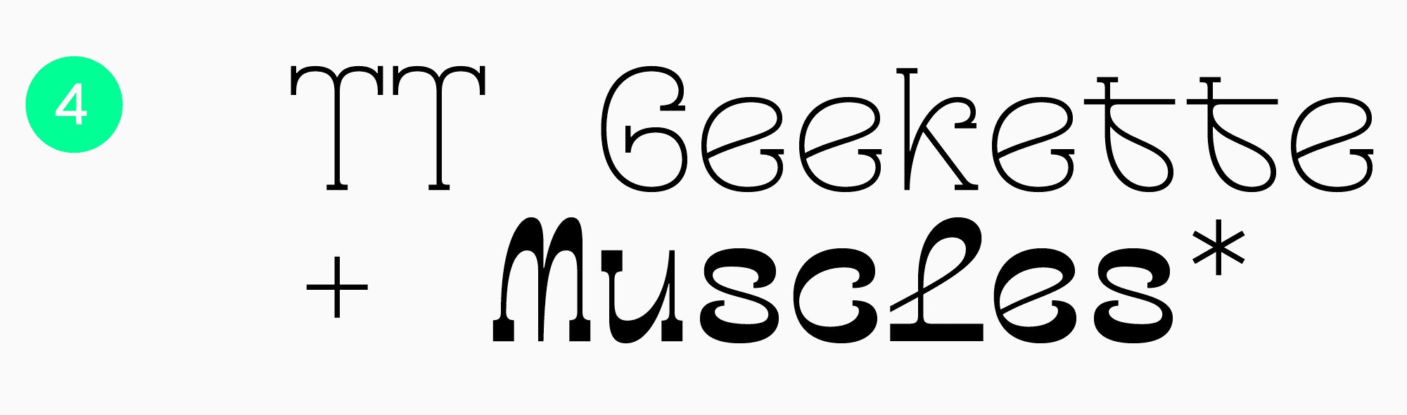 cool fonts for titles TT&nbsp;Geekette