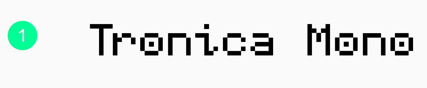 Retro fonts for video games