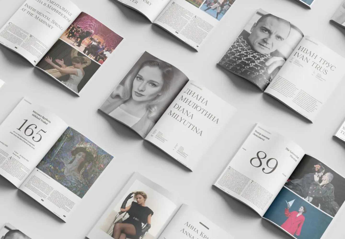 Typical fonts used in&nbsp;magazines of&nbsp;various themes