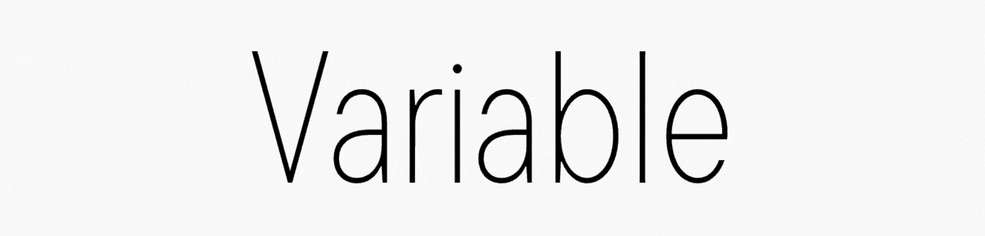 Variable fonts