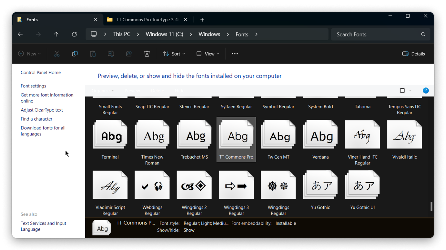 How to&nbsp;install fonts on&nbsp;Windows PC
