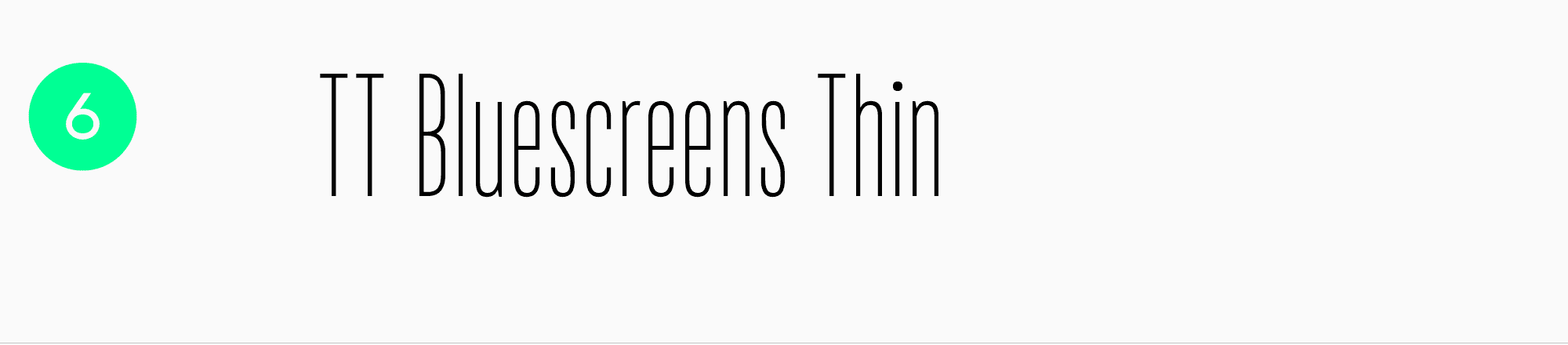 Expressive thin fonts