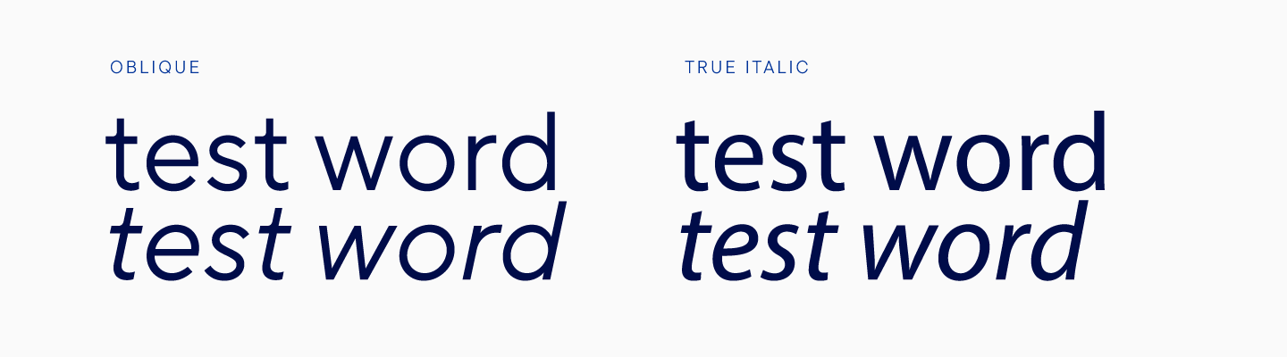 Italics