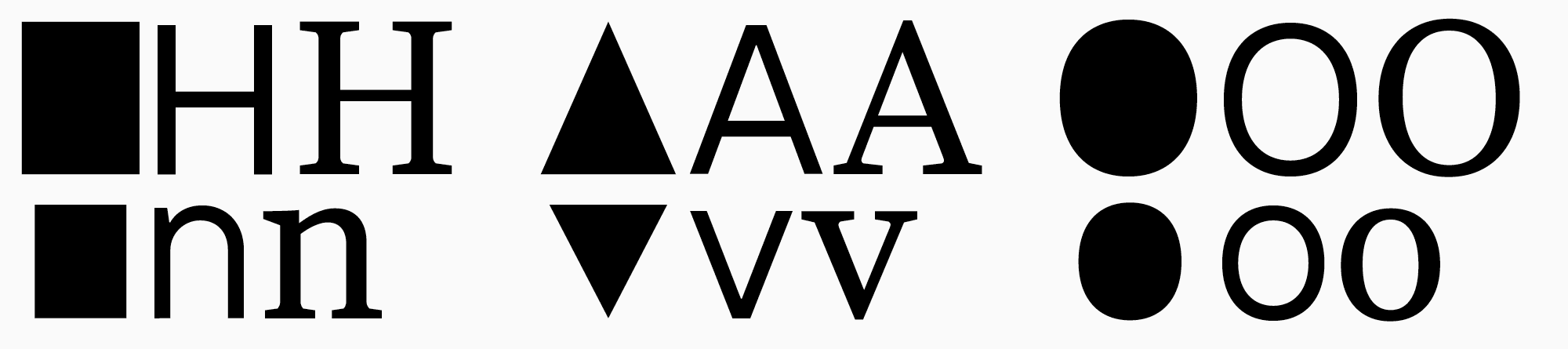 The beginning of work: First glyphs