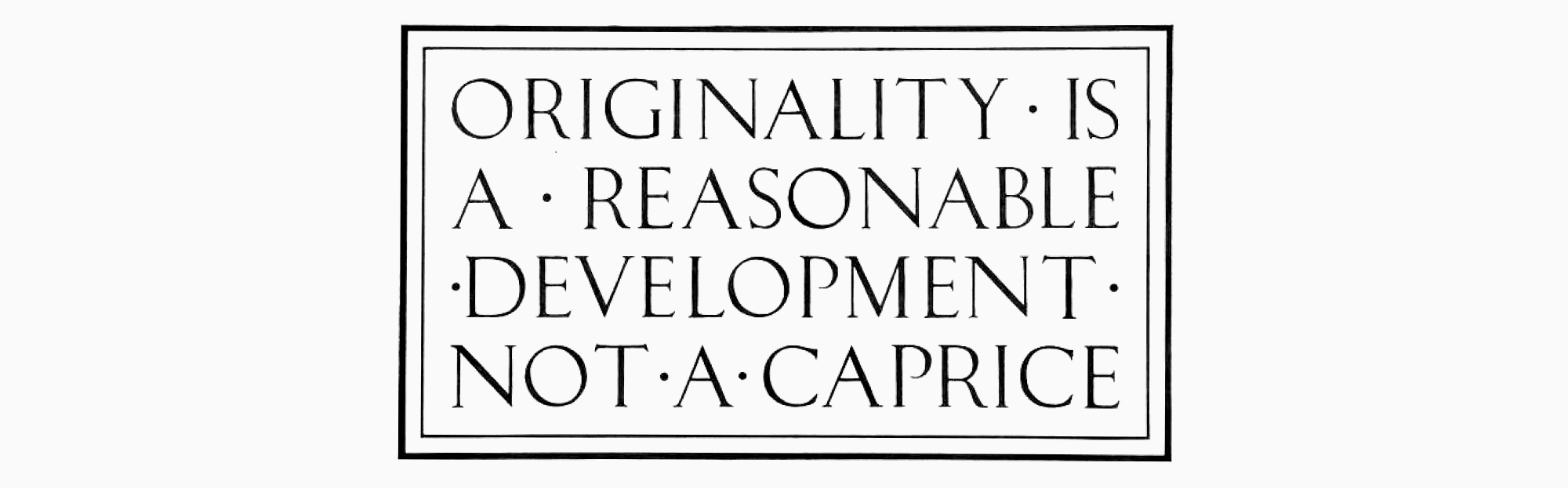 Main logic of glyph design and proportions