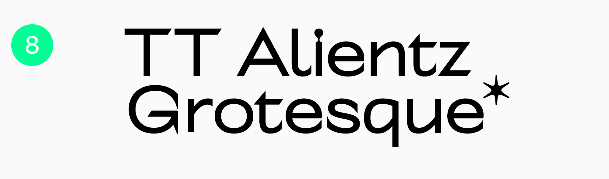 TT&nbsp;Alientz Grotesque Best slab-serif font for logo