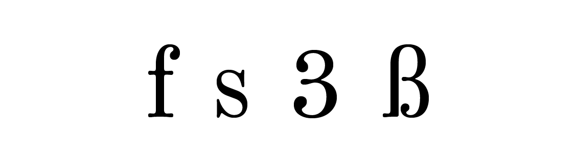 Lowercase eszett design