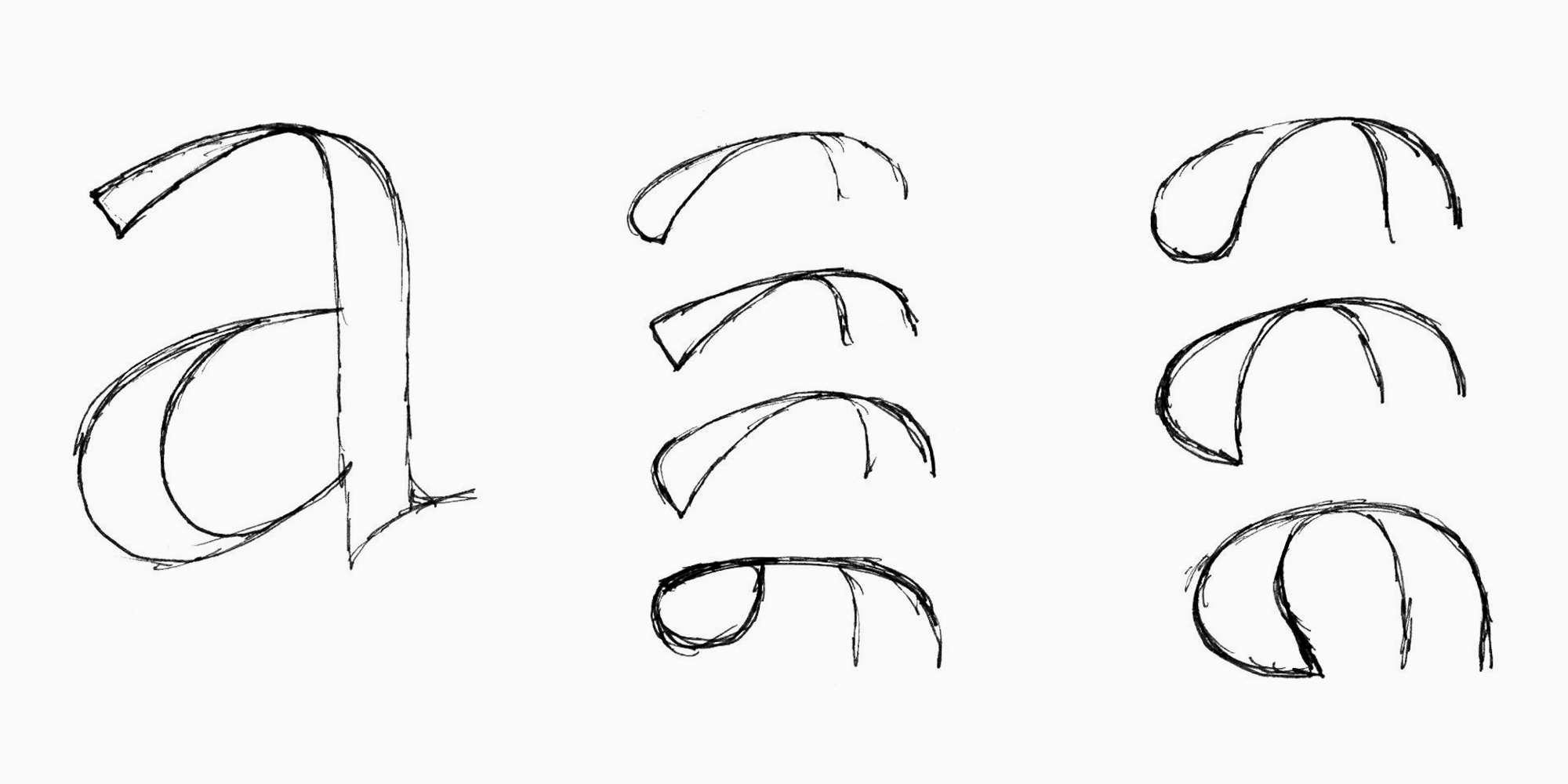 Hand-drawn sketches